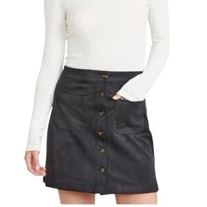 Marine Layer Gray Button Front Mini Skirt Utility Pocket Capsule Wardrobe Size 4